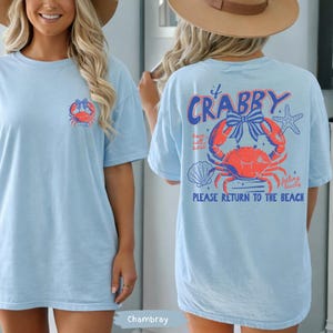 Camiseta If Crabby Return To Beach Summer Comfort Colors® / Camiseta de verano para vacaciones / Camiseta de verano con estampado retro / Camiseta de playa vintage imagen 10