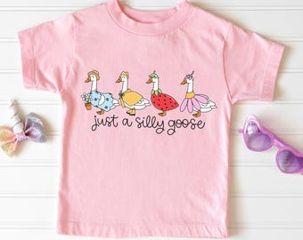 Just A Cute Goose Shirt Tee | Kids Funny Goose Shirt | Kids Goose Shirt | Kids Cute Goose Summer Spring Shirt | Funny Farm Animal Shirt