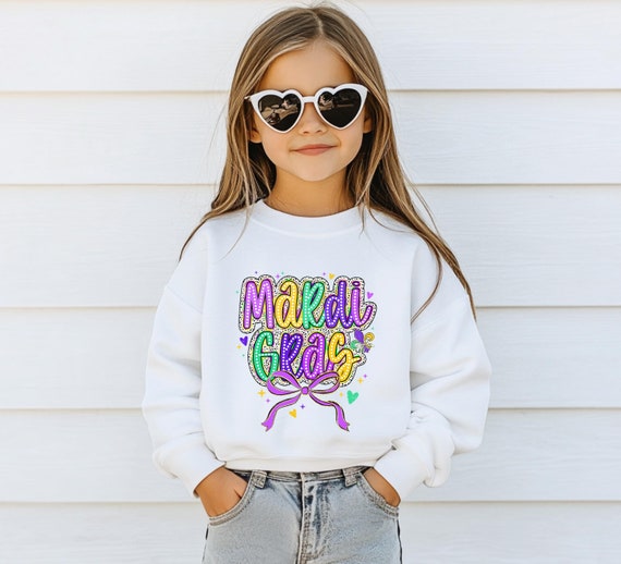 Mardi Gras Kids Sweatshirt | Nola Mardi Gras Kids Shirt | Girls