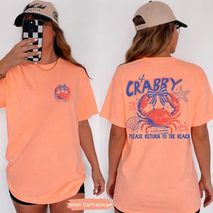 Camiseta If Crabby Return To Beach Summer Comfort Colors® / Camiseta de verano para vacaciones / Camiseta de verano con estampado retro / Camiseta de playa vintage imagen 2