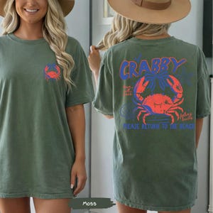 Camiseta If Crabby Return To Beach Summer Comfort Colors® / Camiseta de verano para vacaciones / Camiseta de verano con estampado retro / Camiseta de playa vintage imagen 13
