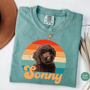 Custom Personalized Pet Dog Comfort Colors Tee Shirt | Custom Dog Cat Pet Portrait Vintage Graphic Shirt | Personalized Pet Portrait Shirt