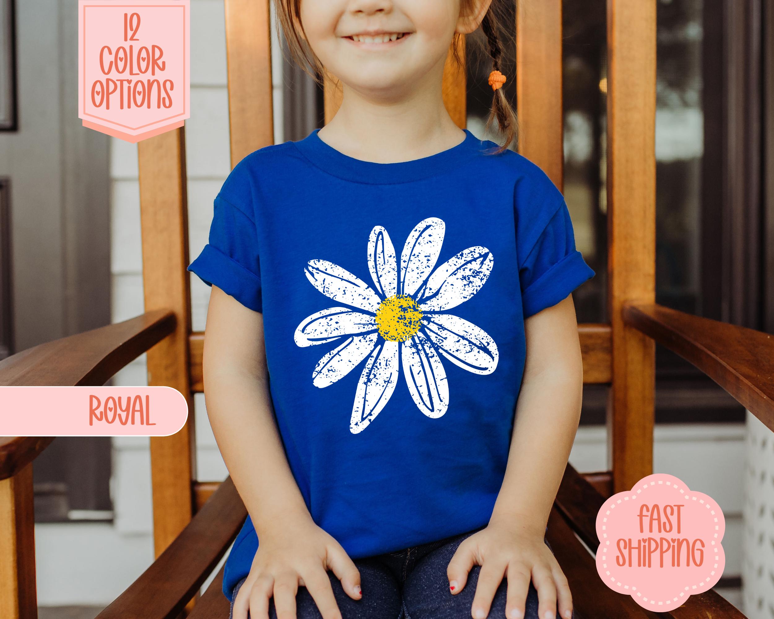Kids Daisy Summer T Shirt | Flower Toddler Baby Tshirt