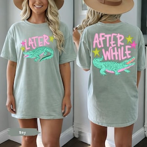 Later Gator Alligator Summer Comfort Colors® Shirt | After A While Crocodile Summer Vacation Tee Tshirt | After While Summer Beach Shirt image 8