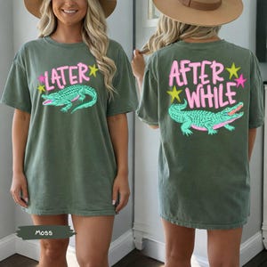 Later Gator Alligator Summer Comfort Colors® Shirt | After A While Crocodile Summer Vacation Tee Tshirt | After While Summer Beach Shirt image 9