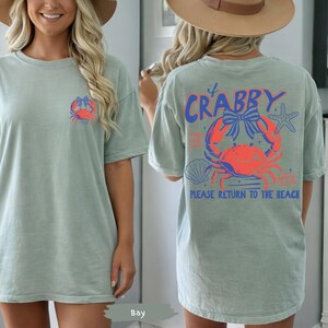 Camiseta If Crabby Return To Beach Summer Comfort Colors® / Camiseta de verano para vacaciones / Camiseta de verano con estampado retro / Camiseta de playa vintage imagen 14