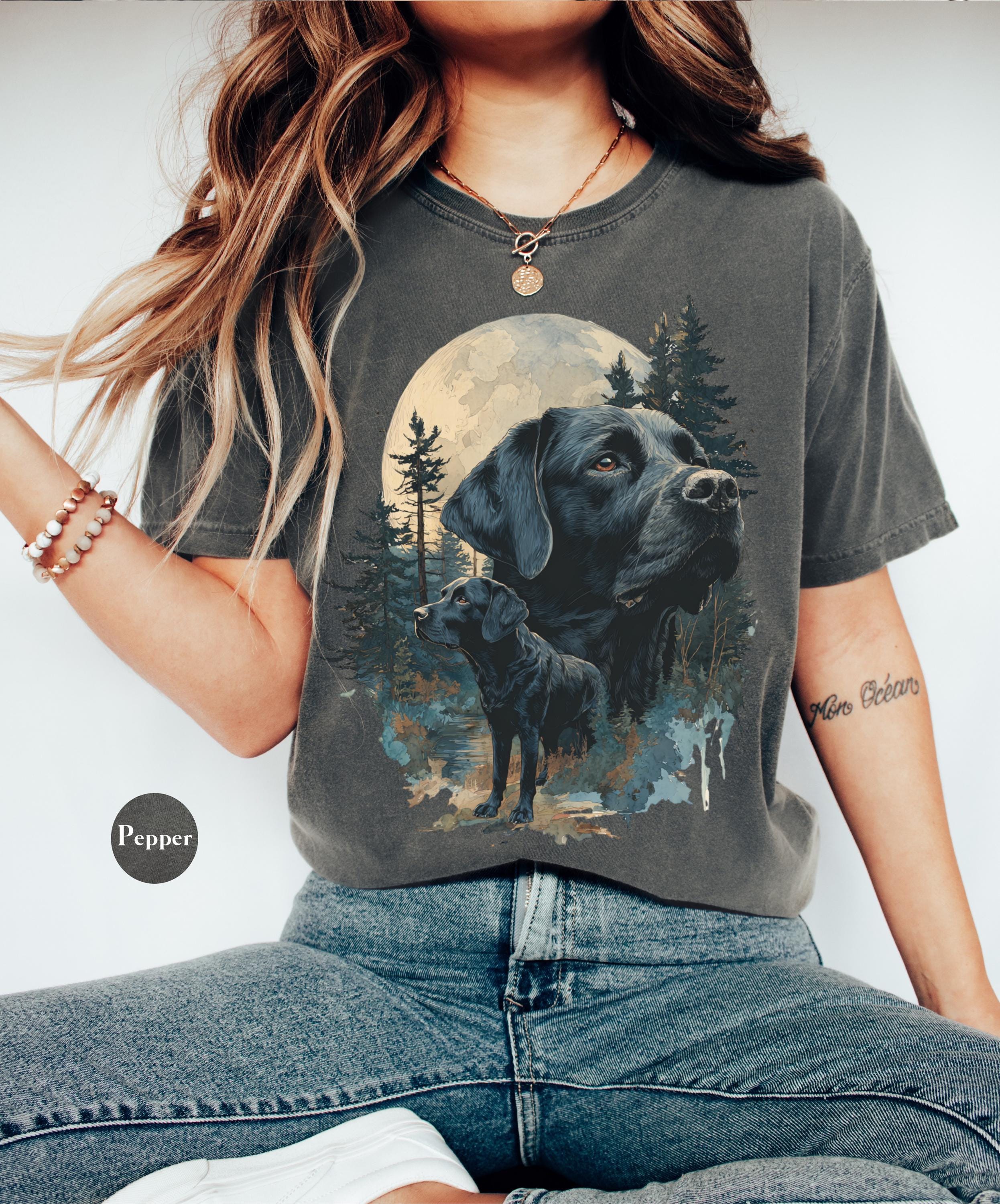 Vintage 90s Black Labrador Lab Comfort Colors® Shirt | Retro Lab 
