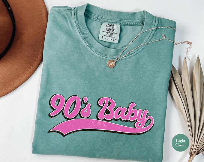 90s Baby Graphic Comfort Colors® Tee Shirt | 90s Shirts For Women | Retro Vintage 90s Graphic Baby Shirts | Shirts From The 90s | S74