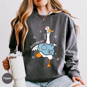 Cute Goose Registered Nurse Comfort Colors® Sweatshirt | Funny Goose Nurse Shirt | Nursing Student Shirt | RN Nurse Shirt | CNA Shirt