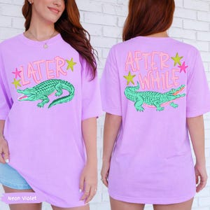 Later Gator Alligator Summer Comfort Colors® Shirt | After A While Crocodile Summer Vacation Tee Tshirt | After While Summer Beach Shirt image 17