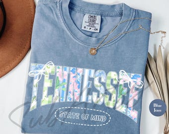 Camisa Tennessee con estampado floral preppy y colores cómodos® / Camisa Tennessee coqueta / Camisa Tennessee con estampado floral vintage / Camiseta Grandmillenial