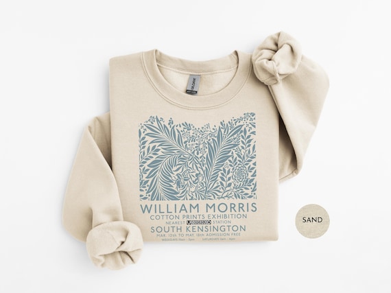 Vintage Retro William Morris Flower Floral Sweatshirt | Retro Fall Sweatshirts Shirts | Botanical Plant Sweatshirts | Gifts For Her | S34