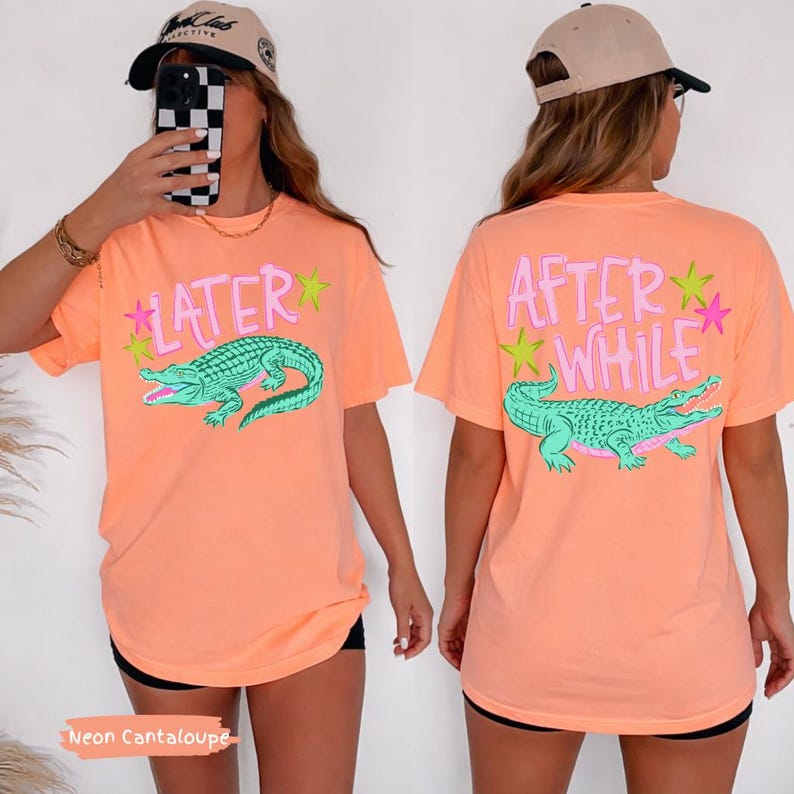 Later Gator Alligator Summer Comfort Colors® Shirt | After A While Crocodile Summer Vacation Tee Tshirt | After While Summer Beach Shirt image 15