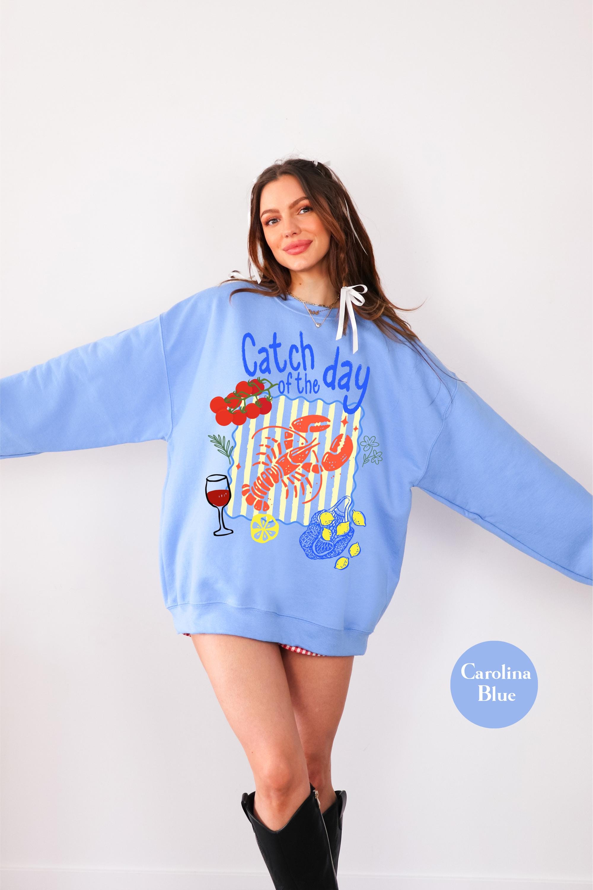 Catch of the Day Sweatshirt | Vintage Retro Lobster Tshirt