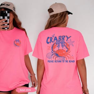 Camiseta If Crabby Return To Beach Summer Comfort Colors® / Camiseta de verano para vacaciones / Camiseta de verano con estampado retro / Camiseta de playa vintage imagen 4