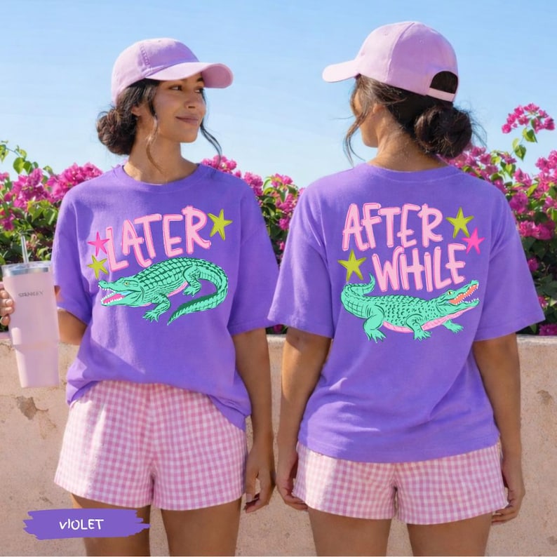 Later Gator Alligator Summer Comfort Colors® Shirt | After A While Crocodile Summer Vacation Tee Tshirt | After While Summer Beach Shirt image 1