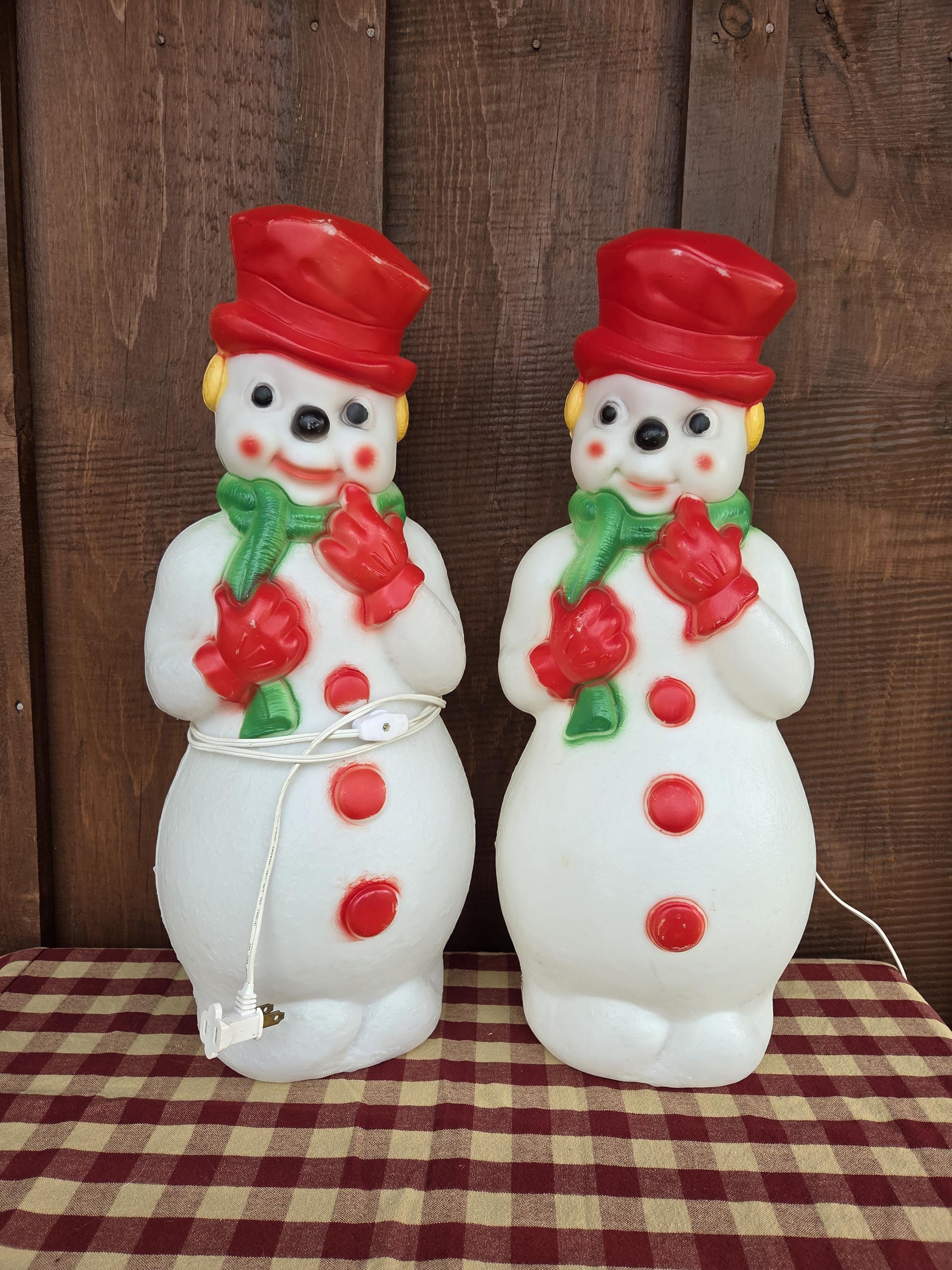Vintage Plastic Snowman Light - Etsy