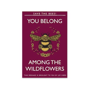 You Belong Among The Wildflowers A3 Print