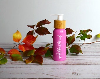 Travel dispenser bottle  100ml. Choose +15 colours & 6 design styles. Reusable aluminum bottle for shampoo, soap or lotion.