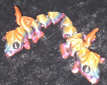 Articulated Mini Dragon Rainbow Silk