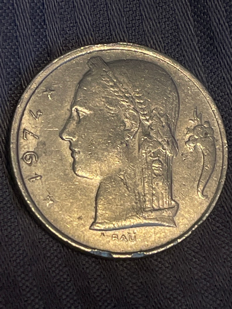 1974 5FR Belgique rare old coin image 1