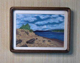 Sauvies Island, Oregon - Hand painted Original artwork- 5x7. gouache painting on 100% cotton paper