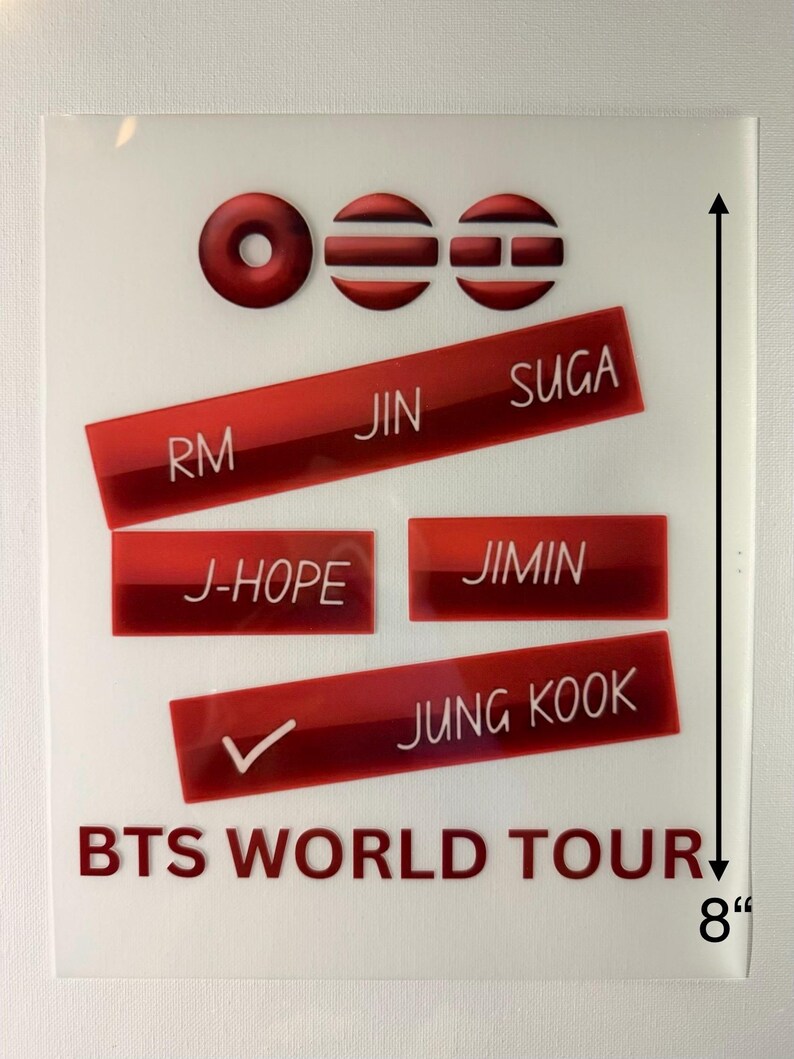 Ready to Press : DTF - BTS World Tour BTS2 - Etsy