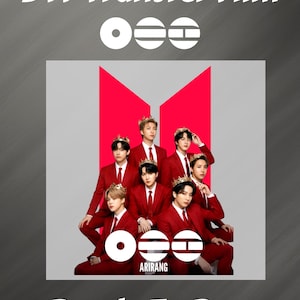 May include: DTF Transfer Film graphic with a group of seven people in red suits and crowns. The text "Ready To Press" is at the bottom. The image also includes the text "ARIRANG".