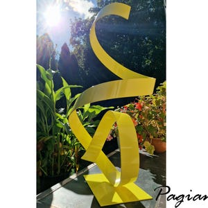 Metal Art, Garden sculpture, Spiral abstract, Steel sculpture, Modern Metal Sculpture, Garden Decor Metal by Pagiani