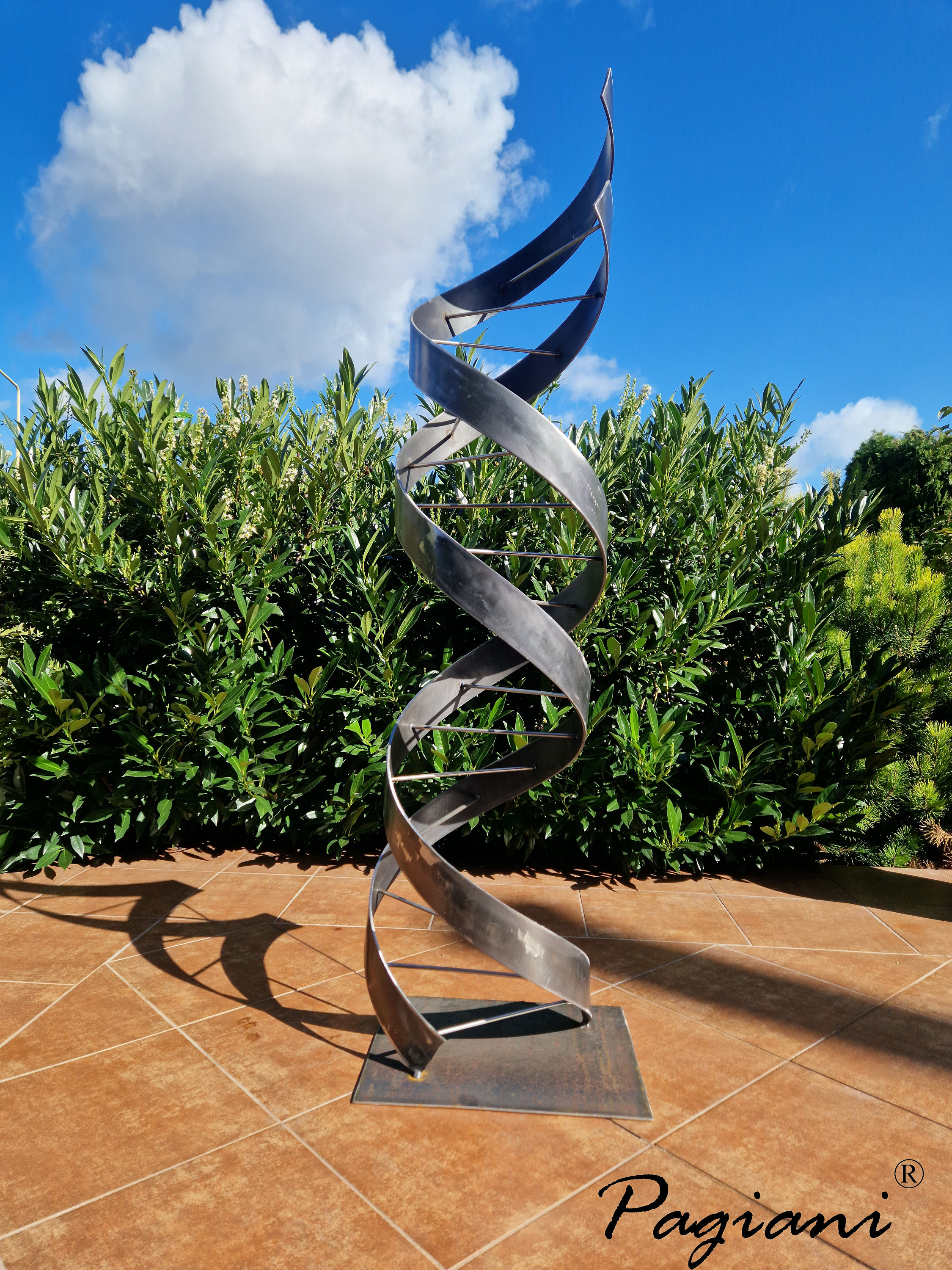 Abstract Indoor Outdoor Art, Large Garden Sculpture, DNA Sculpture ...