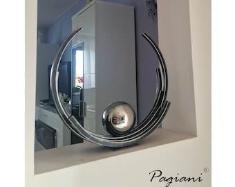 Metal Ball, Abstract Art, Garden sculpture, Indoor Outdoor Abstract, Steel sculpture, Modern Metal Sculpture, Garden Decor by Pagiani