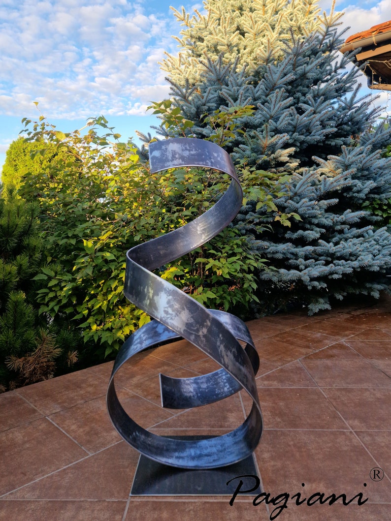 Abstract Indoor Outdoor Art Garden Sculpture Spiral Etsy