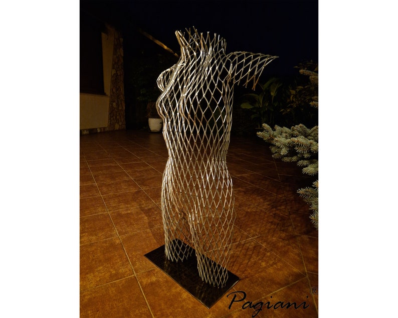 View of Handmade Metal Art Life Size Torso Sculpture Female Bust - Etsy