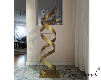 Abstract Indoor Outdoor Art, Large garden sculpture, DNA sculpture, Steel sculpture, Modern Metal Sculpture, Garden Decor Metal by Pagiani
