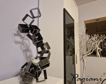 Abstract Decoration Art, Brutalist art, Home sculpture, Indoor Outdoor Decor, Steel sculpture, Modern Metal Sculpture, Handmade by Pagiani