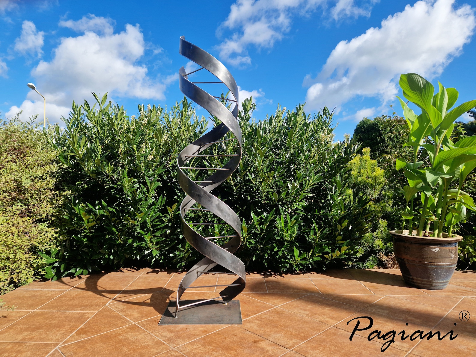 Abstract Indoor Outdoor Art, Large Garden Sculpture, DNA Sculpture ...