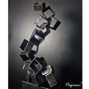 Abstract Decoration Art, Brutalist art, Home sculpture, Indoor Outdoor Decor, Steel sculpture, Modern Metal Sculpture, Handmade by Pagiani