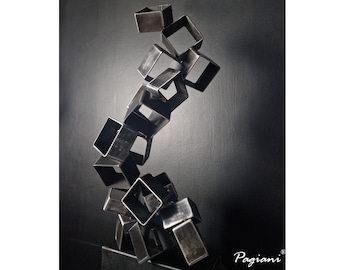 Abstract Decoration Art, Brutalist art, Home sculpture, Indoor Outdoor Decor, Steel sculpture, Modern Metal Sculpture, Handmade by Pagiani