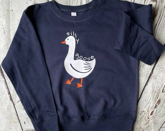 Silly Goose kids sweater. Silly goose University. Toddler sweater. Youth sweater. Gender neutral clothing