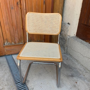 1 of 8 Mid-Century Modern Italian Marcel Breuer B32 Cesca Chair, 70s