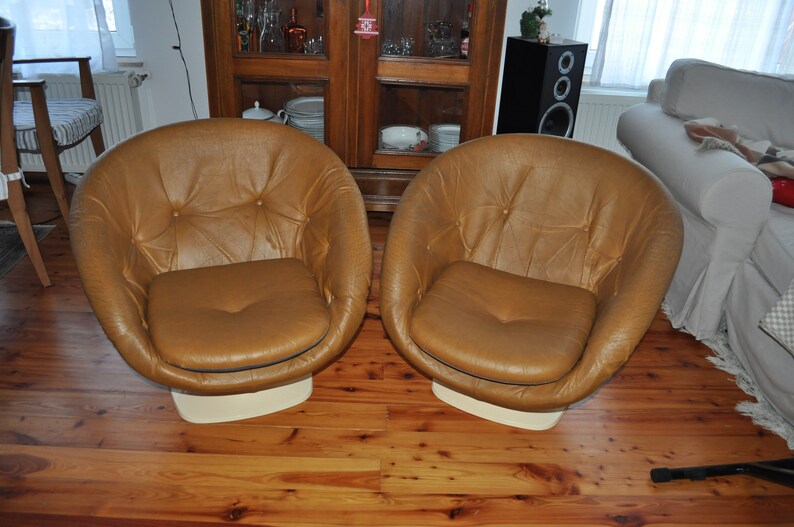 French Plastic Club Chairs by Rapfael Raffel, 1970s, Set of 2 - Etsy
