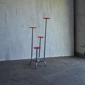 Bauhaus Chrome and Plastic Plant Stand, 1940s