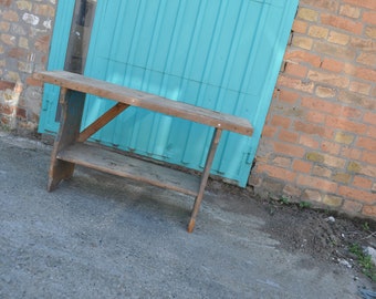 Small Antique Country Seat Bench