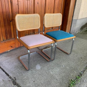 Mid-Century Modern Italian Marcel Breuer B32 Cesca Chairs, 70s set of 2