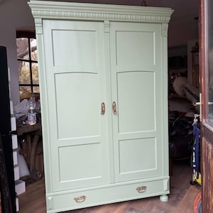 Antique Double Door Painted Wardrobe – From Hungary