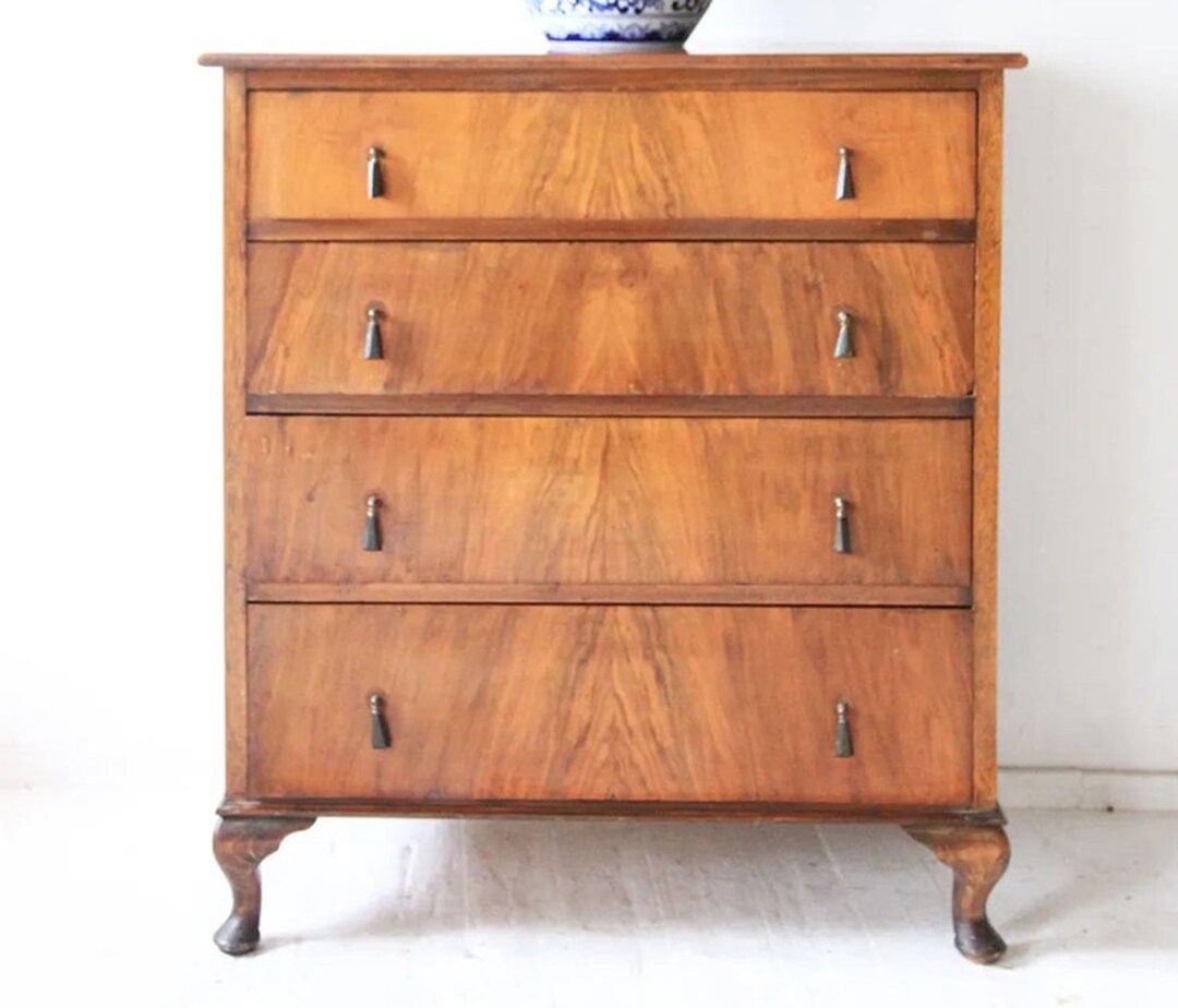 Antique Walnut Bedroom Chest of Drawers Etsy