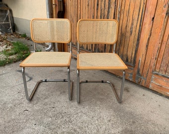 1 von 20 Mid-Century Modern Italienischer Marcel Breuer B32 Cesca Stuhl, 70er Jahre