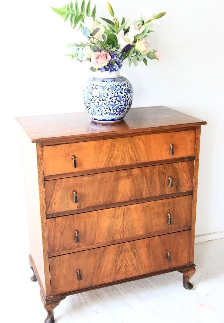 Antique Walnut Bedroom Chest of Drawers Etsy