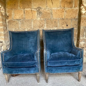 Reserved for Judy!  Antique Italian Armchair set of 2  1930s