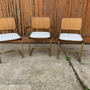 1 of 4 Mid Century Modern Upholstered Cesca Chair Italy 1970